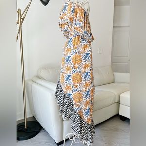 New Anthropologie Silk Strapless Hi-low Dress